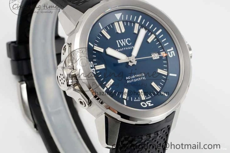 MIROTIME 0403 Aquatimer SS IW3290 RSF 1:1 Best Edition Blue Dial on Black Rubber Strap A Fashionable 7074